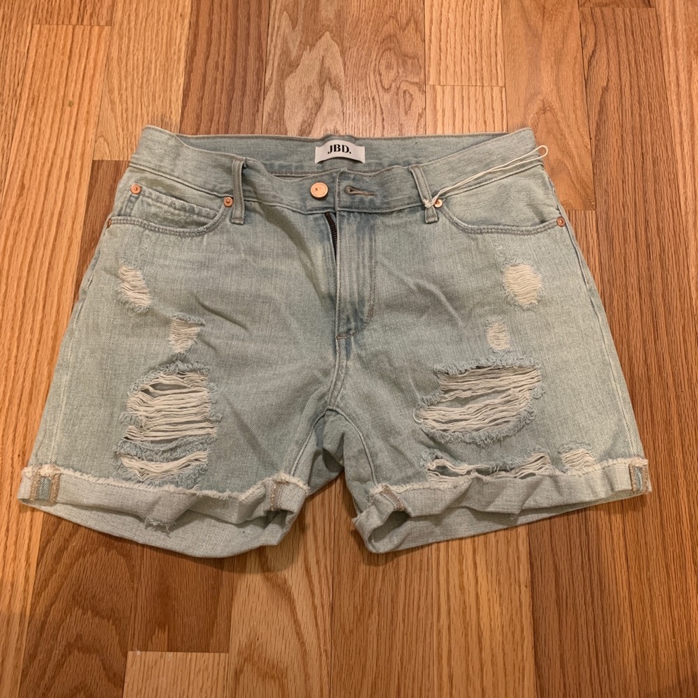 never worn high waisted denim shorts